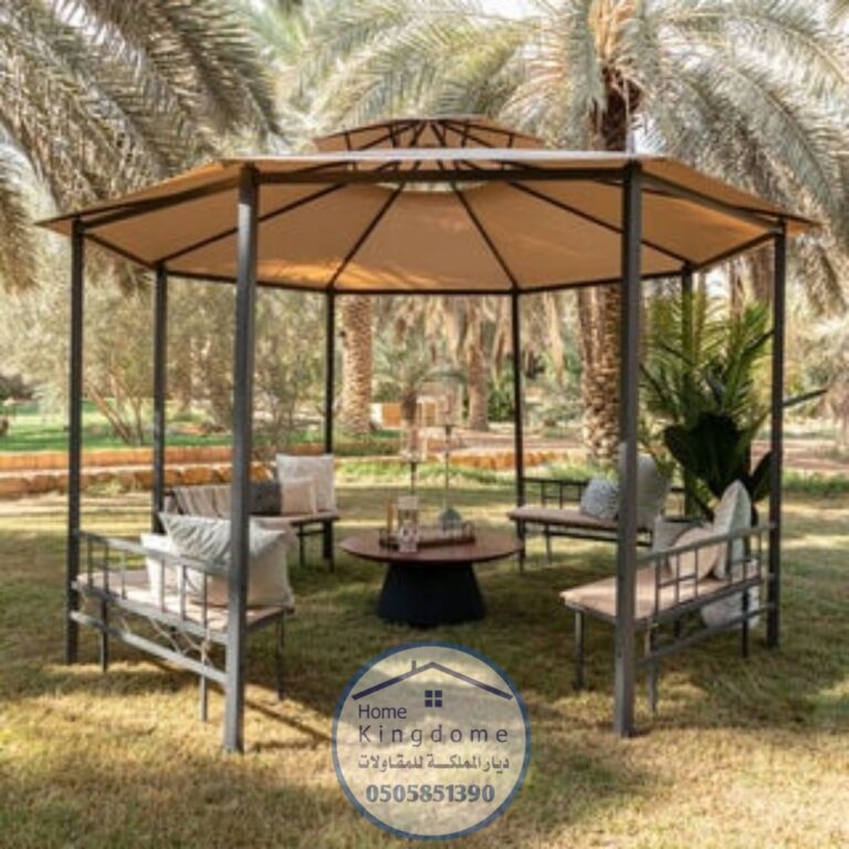 مظلات حدائق وفلل في جدة – تصميم أنيق يوفر الظل والراحة للمساحات الخارجية